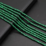 Malachite Faceted Cylindrical Beaded Necklace Crafts Jewelry 2x4mm