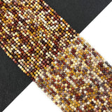 Stone Faceted Egg Yolk Beads 3-4mm Semi-Precious Round Charm