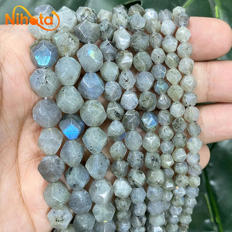 Gray Labradorite Faceted Loose Beads 6/8/10mm