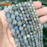 Gray Labradorite Faceted Loose Beads 6/8/10mm