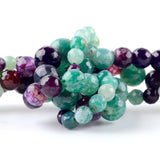 Green Purple Dragon Veins Agate Beads 6-10mm 15''