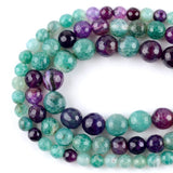 Green Purple Dragon Veins Agate Beads 6-10mm 15''