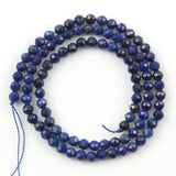 Faceted Lapis Lazuli Seed Round Beads 2-4mm 15''