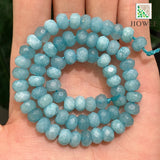 8mm Natural Stone Faceted Rondelle Spacer Beads 15'' Strand