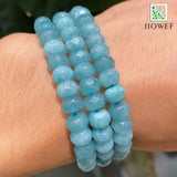 8mm Natural Stone Faceted Rondelle Spacer Beads 15'' Strand