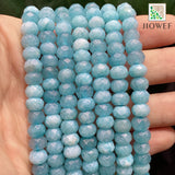 8mm Natural Stone Faceted Rondelle Spacer Beads 15'' Strand