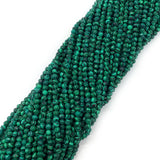 Faceted Malachite Beads 2-4mm Round Charm Jewelry DIY