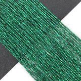 Faceted Malachite Beads 2-4mm Round Charm Jewelry DIY