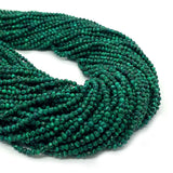 Faceted Malachite Beads 2-4mm Round Charm Jewelry DIY