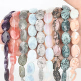 Natural Stone Faceted Oval Crystal Beads for Jewelry Making