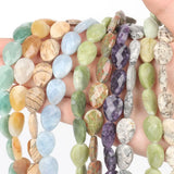 Natural Stone Faceted Oval Crystal Beads for Jewelry Making