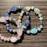 Natural Stone Faceted Oval Crystal Beads for Jewelry Making