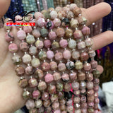 Red Rhodonite Natural Stone Faceted Beads 8mm 15 Inches