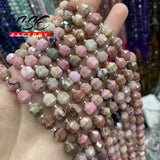 Red Rhodonite Natural Stone Faceted Beads 8mm 15 Inches