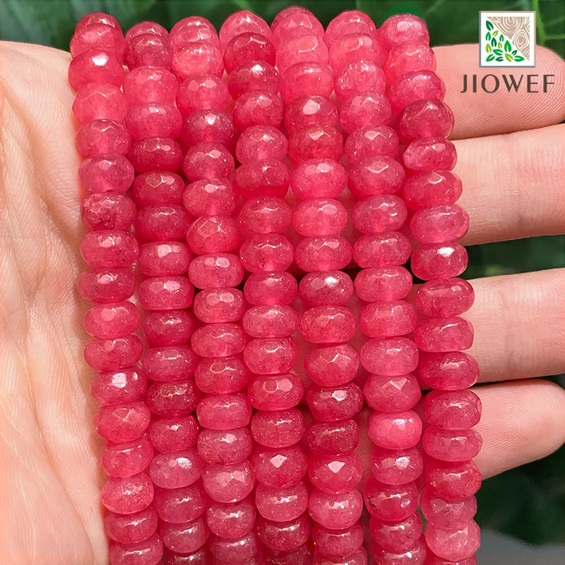 Natural Stone Faceted Red Jasper Beads 8mm