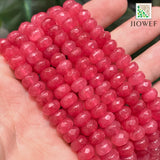 Natural Stone Faceted Red Jasper Beads 8mm