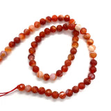 6mm Red Striped Agate Round Beads DIY Jewelry Making