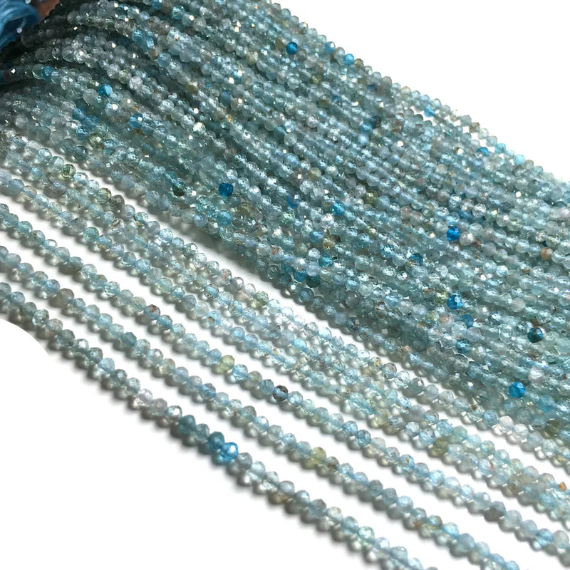 Natural Stone Faceted Beads for DIY Jewelry Making, 2-3mm