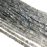 Natural Stone Faceted Beads for DIY Jewelry Making, 2-3mm