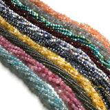 Natural Stone Faceted Beads for DIY Jewelry Making, 2-3mm