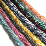 Natural Stone Faceted Beads for DIY Jewelry Making, 2-3mm