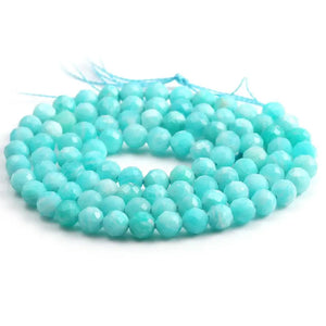 Amazonite Faceted Small Beads 4 5mm Loose Beads for Jewelry Making