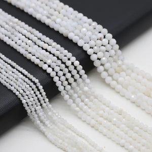 Natural Stone Faceted Small Beads for Women Jewelry Necklace Bracelet 2-4mm