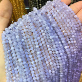 Purple Agate Faceted Small Beads 3-4mm Loose Beads for Jewelry Making DIY