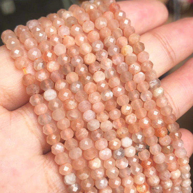 Natural Stone Faceted Small Waist Beads Mix - DIY Bracelet