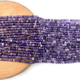 Amethyst Natural Stone Faceted Spacer Beads for DIY Jewelry Making