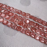 Faceted Square Turquoise Green Aventurine Beads 12x12x5mm