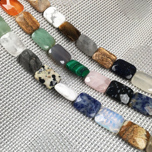 Faceted Square Agates Crystal Beads for Jewelry Making DIY