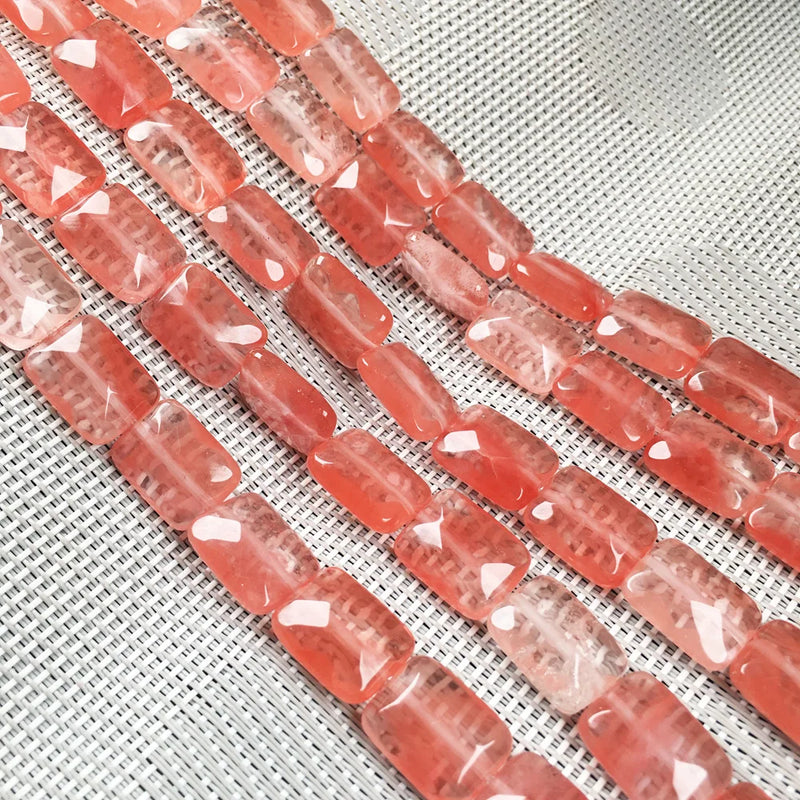 Natural Stone Faceted Square Beading Agates Crystal Beads DIY Jewelry Making