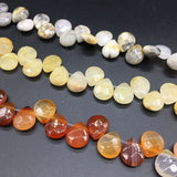 Natural Stone Faceted Tiger Eye Beads 10x12mm Drop Shape Crystal Pendant
