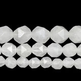 Natural Stone Faceted Crystal Spacer Beads DIY Charm Necklace Bracelet