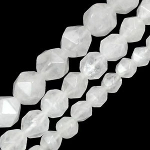 Natural Stone Faceted Crystal Spacer Beads DIY Charm Necklace Bracelet