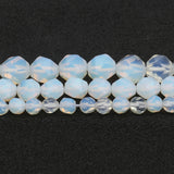 Natural Stone Faceted Opal Beads Round Loose Spacer Beads 6-10mm