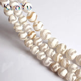 Faceted Water Wave Stripe Agates Beads 8/10mm 15'' for DIY Bracelets