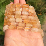 Faceted Yellow Citrine Cylinder Spacer Beads for DIY Jewelry Making