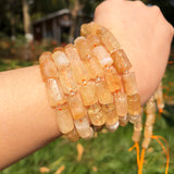 Faceted Yellow Citrine Cylinder Spacer Beads for DIY Jewelry Making