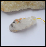 Natural Stone Faceted Quartz Pendant, Semiprecious Stone Jewelry