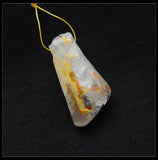 Natural Stone Faceted Quartz Pendant, Semiprecious Stone Jewelry