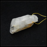 Natural Stone Faceted Quartz Pendant, Semiprecious Stone Jewelry
