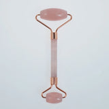 Rose Quartz Gemstone Facial Roller Tool, Natural Stone, Lifting Massage
