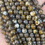 Natural Stone Fire Lace Opal Beads 6mm 10mm Round Gemstone Loose Beads