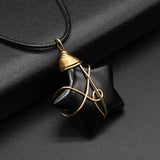 Green Aventurine Agates Rose Quartz Pendant Necklace for Women