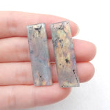Labradorite Rectangular Earrings 37x12x4mm for Women
