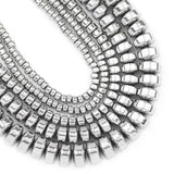 Hematite Silver Spacer Beads 3/4/6/8MM Charm