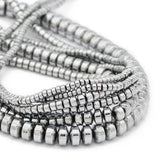 Hematite Silver Spacer Beads 3/4/6/8MM Charm