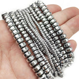 Hematite Silver Spacer Beads 3/4/6/8MM Charm